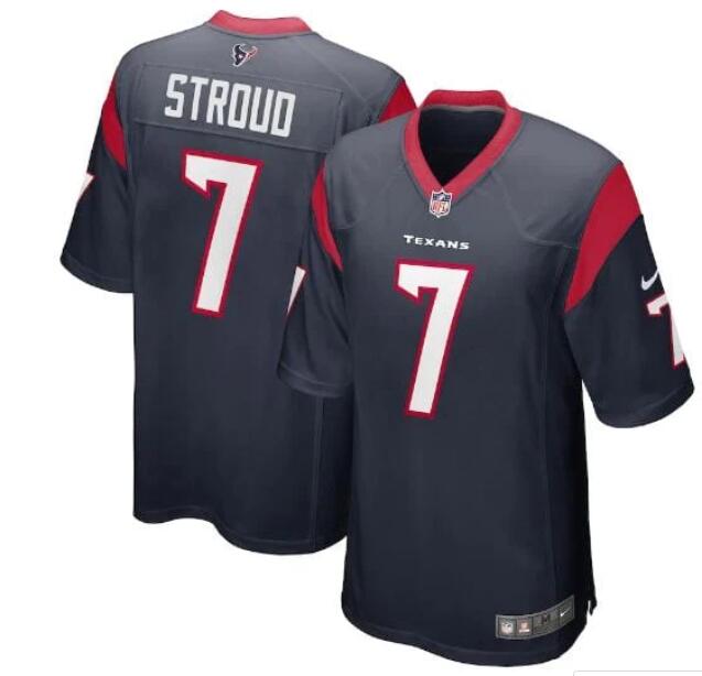 2023 Men NFL Houston Texans 7 CJ Stroud Nike Navy Blue Game Jersey